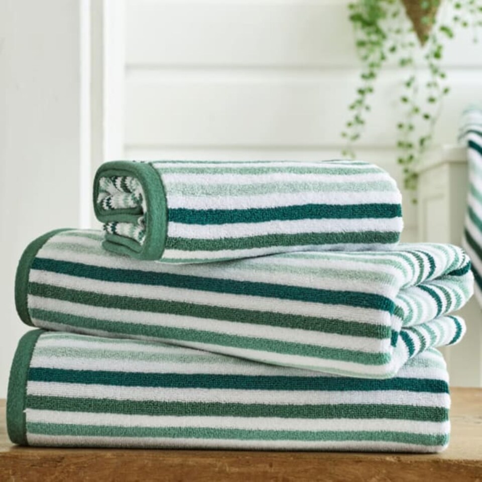 image 1 of Luxury Bliss Linear Stripe Cotton Towel