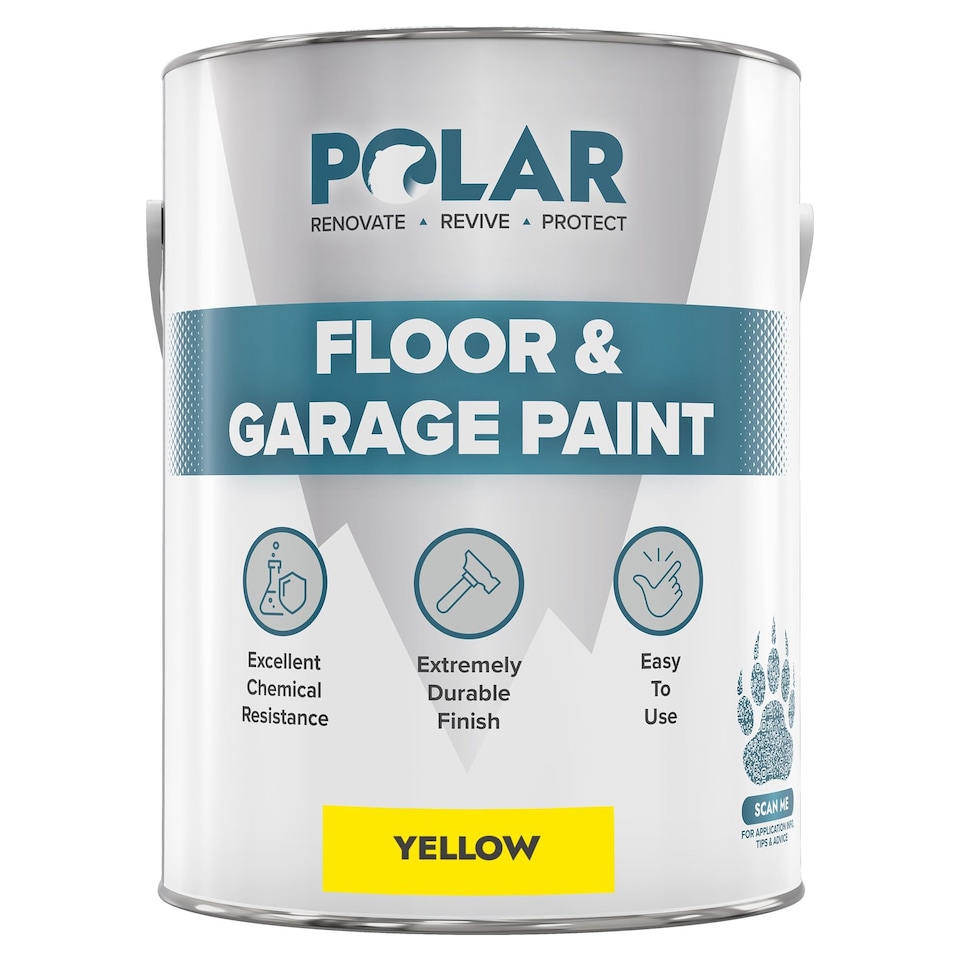 image 1 of Polar Floor & Garage Paint Heavy Duty Durable | Yellow | Yellow | 5 litre
