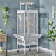 image 2 of Yaheetech 156 cm Tall Play Top Rolling Metal Bird Cage White