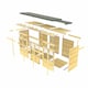 image 3 of 12ft x 4ft Pent Summer House - Wood - L118 x W358 x H201 cm Brown