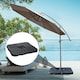 image 8 of Outsunny 4 Pieces Banana Parasol Base Stand Water & Sand Filled Weights, Black