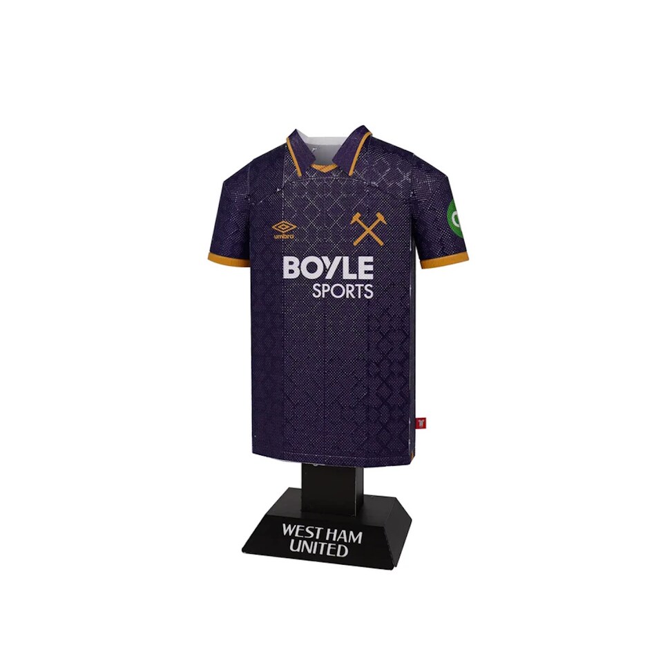 image 1 of RadStuff Metal Alloy Football Shirt - West Ham Third Kit 2025/26