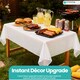 image 6 of Disposable Plastic Table Cover, Table Liner - 54" x 72"