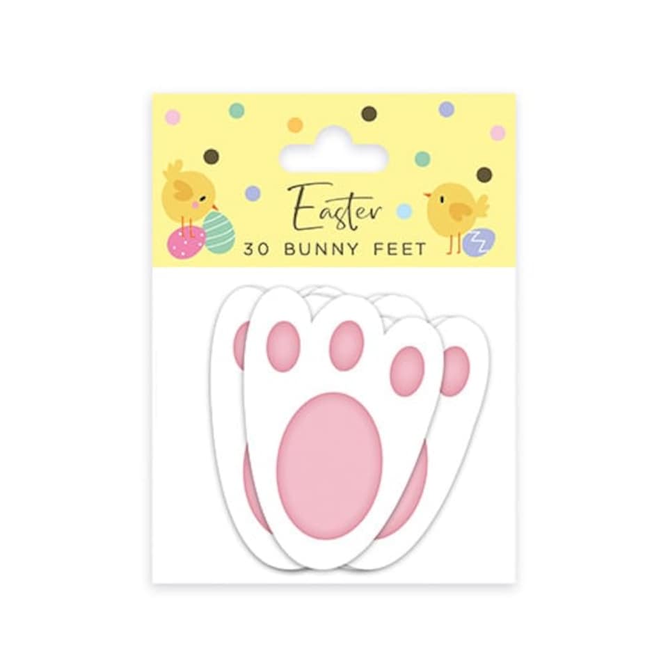 Easter Bunny Feet Decorations 11cm - Pack of 30