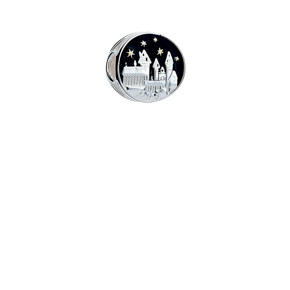 image 1 of Official Harry Potter Sterling Silver Hogwarts Castle Spacer Bead