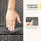 image 3 of Outsunny 4 Pieces PE Rattan Garden Chairs with Cushion, Patio Wicker Dining Chairs with Backrest for Patio, Deck, Garden, Dark Grey