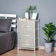 image 2 of HOMCOM 3-Tier Storage Dresser Tower with Adjustable Feet Steel Frame Home
