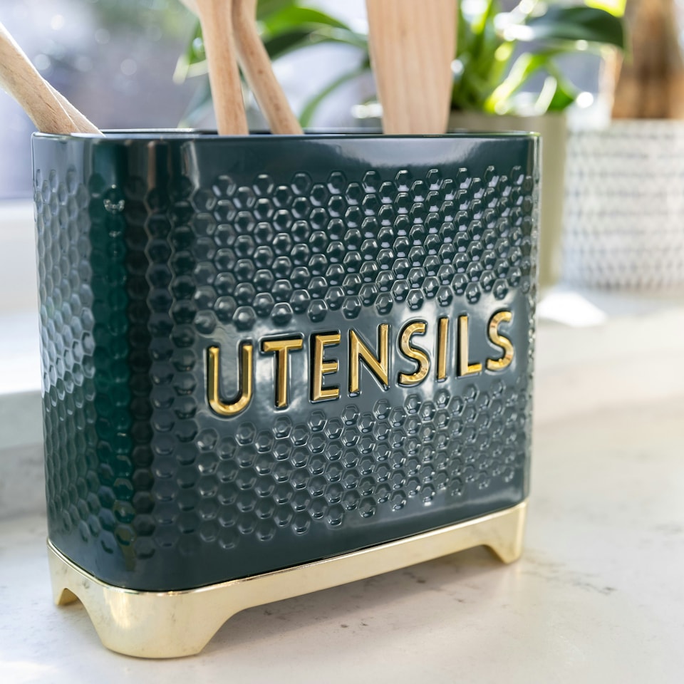 image 1 of Lovello Utensil Holder Cream Textured