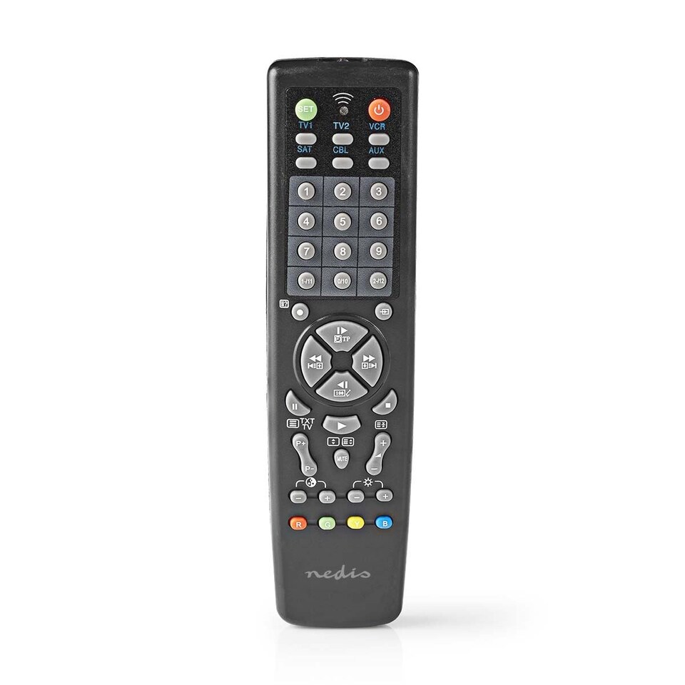 image 1 of Nedis Universal Remote Control 10 Devices, Preprogrammed, Compatible with Over 250 Brands - Can Control TV, CTV, VCR, DBS, Sat, CBL, Hifi, CD, LD, VCD, DVD