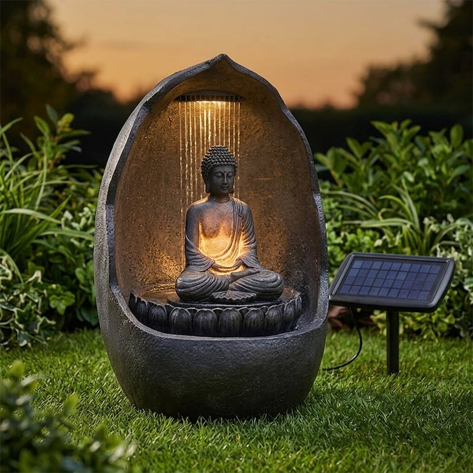 image 1 of Tranquil Buddha Hybrid Solar Water Feature