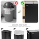 image 8 of Kitchen Rubbish Recycling Pedal Bin 60L Dual 2 Waste Compartment Black Black