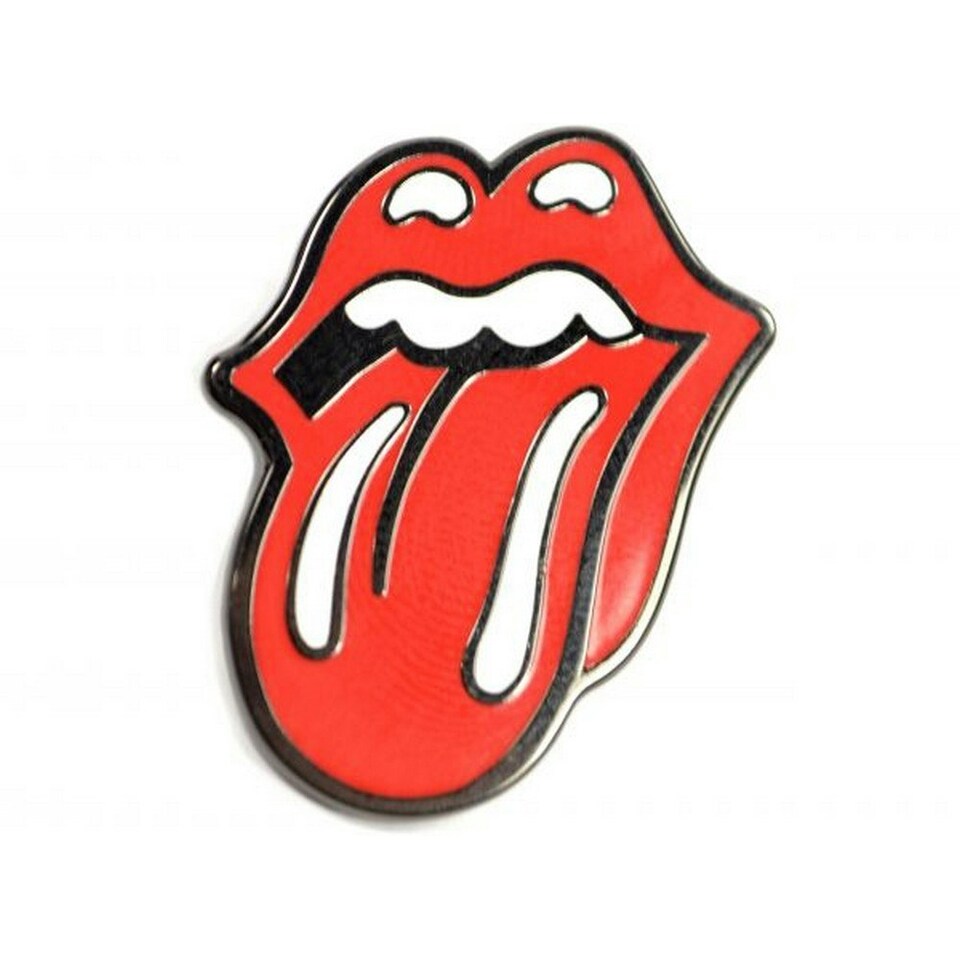 The Rolling Stones Hot Lips Enamel Badge - Red/White - One Size