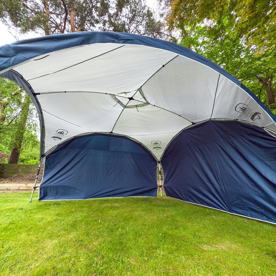 image 1 of Pop Up Gazebo 3.65m x 3.65m Event Shelter Canopy Marquee Tent with Side Wall