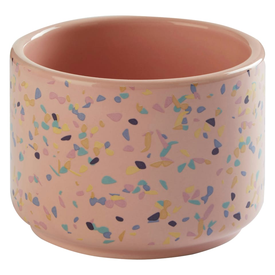 image 1 of Interiors By Premier Small Pink Terrazzo Storage Canister,Kitchen Canister With Airtight Lid,Canister With Pastel Pink Hue