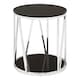 image 2 of Interiors By Premier Modern Round Chrome Finish Side Table, Durable Side Table For Livingroom, Tempered Glass Modern Side Table Silver