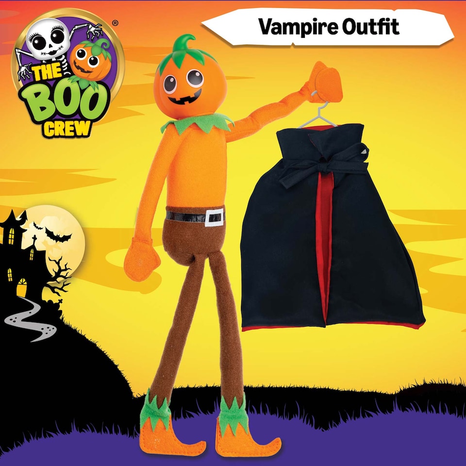 image 1 of The Boo Crew Halloween Doll Costume - Spooky Tabletop Decor and Seasonal Collectible