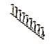 image 2 of Urban Journey Metal Wall Art | Figures Climbing Stairs with Umbrellas | Modern Silhouette Decor for Indoor & Outdoor Use Right to Left Orientation