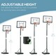 image 3 of HOMCOM Basketball Hoop 255-305cm Height Adjustable Stand w/ Wheels