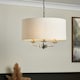 image 2 of BHS Henry 3 Light Ceiling Pendant with Grey Shade, Nickel