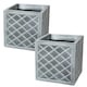 image 3 of 1 x Small Garden Lazio Square Planter Plastic Pot Summer Outdoor Garden Boxes For Home & Office Grey
