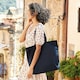 image 2 of Westford Mill Organic Premium Cotton Maxi Tote - French Navy - One Size | Blue