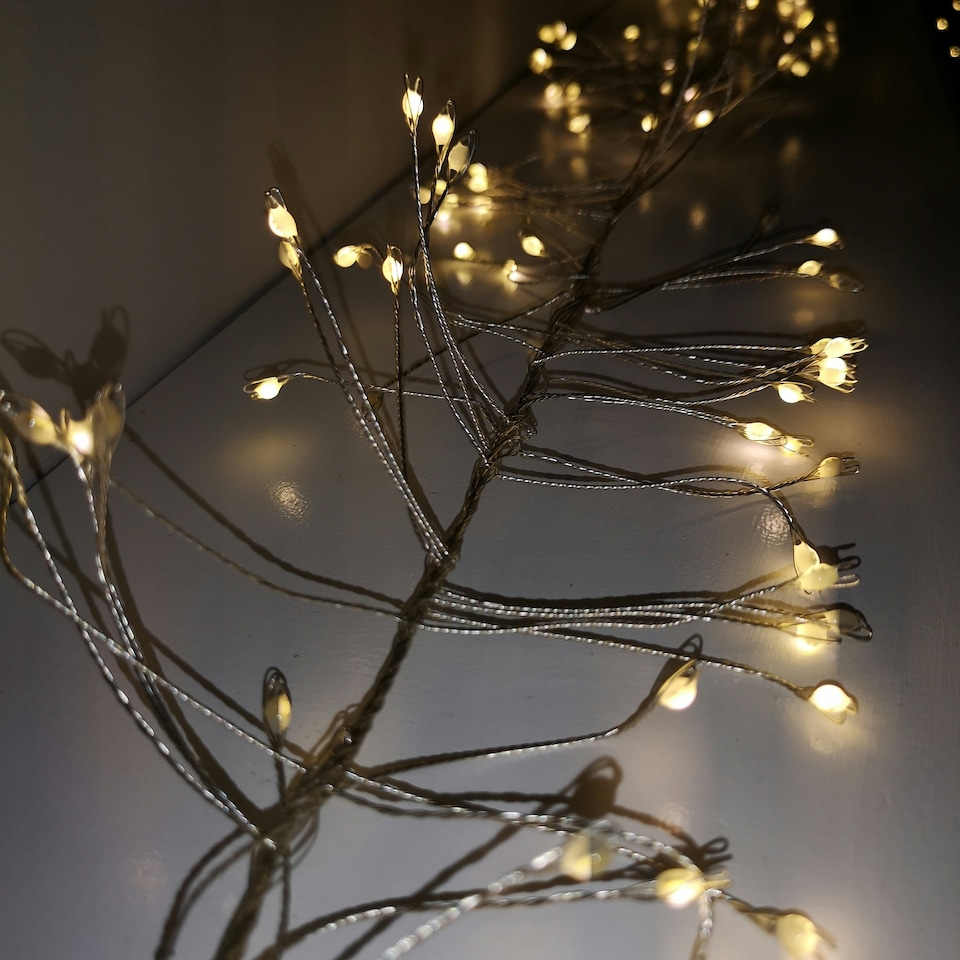 image 1 of 430 LED 2.7m Premier Christmas Outdoor 8 Function Garland Wire Lights Warm White