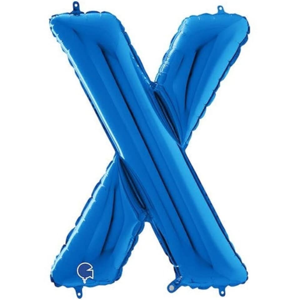 Blue Letter X Helium Foil Giant Balloon 66cm / 26 in