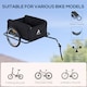 image 4 of Aosom Elite Two-Wheel Bicycle Large Cargo Wagon Trailer with Folding Storage