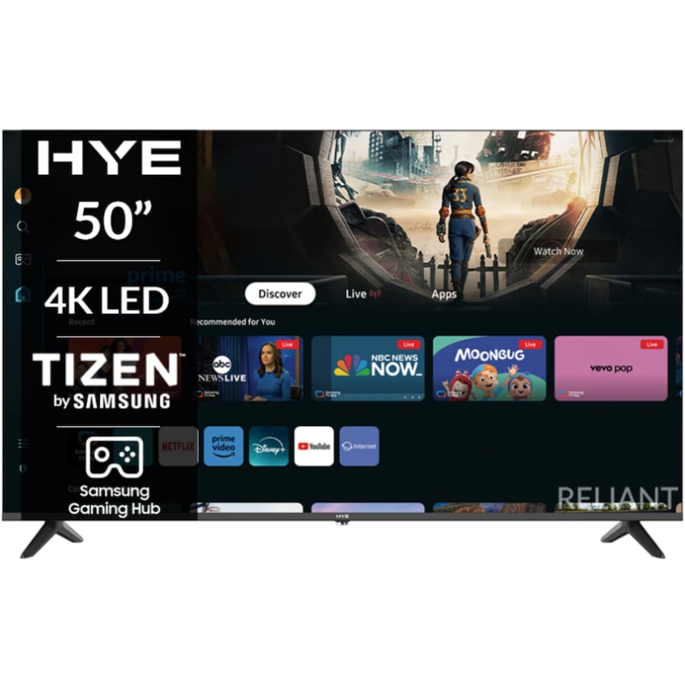 image 1 of HYE 50" 4K LED Tizen OS WiFi Frameless Smart TV - 50UHDS2008