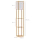 image 6 of HOMCOM Floor Lamp Reading Lamp with 3-Tier Storage Shelf for Home Office Natural