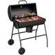 image 1 of Outsunny Barrel Charcoal Barbecue BBQ Grill Trolley  Ash Catcher Thermometer