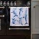 image 2 of Graphical set of blue sharks isolated on white background (Kitchen Towel)