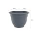 image 4 of Wham Bell Pot 4 x 28cm Round Plastic Garden Planters | Black | Slate