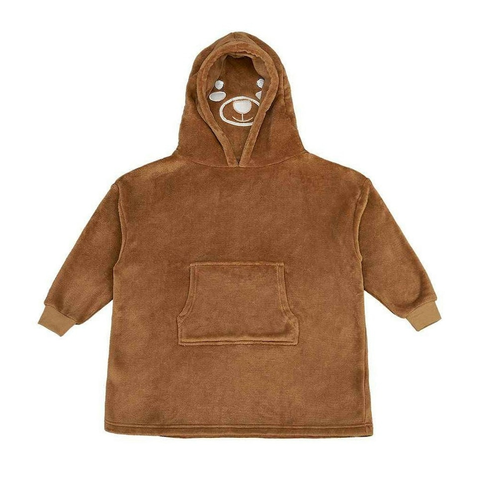 image 1 of Brand Lab Childrens/Kids Character Teddy Bear Hoodie Blanket - Brown - 2-4 Years | Brown