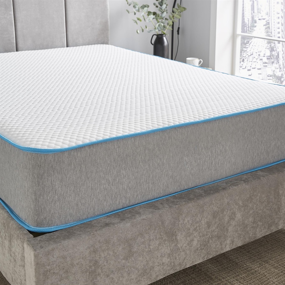 image 1 of Premium Comfort Bubble Hybrid Mattress - 23cm Deep, Soft/Medium Firmness | Grey | Single