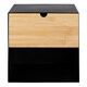 image 5 of Joliet 1 Drawer Wallmounted Bedside Table in Black & Bamboo
