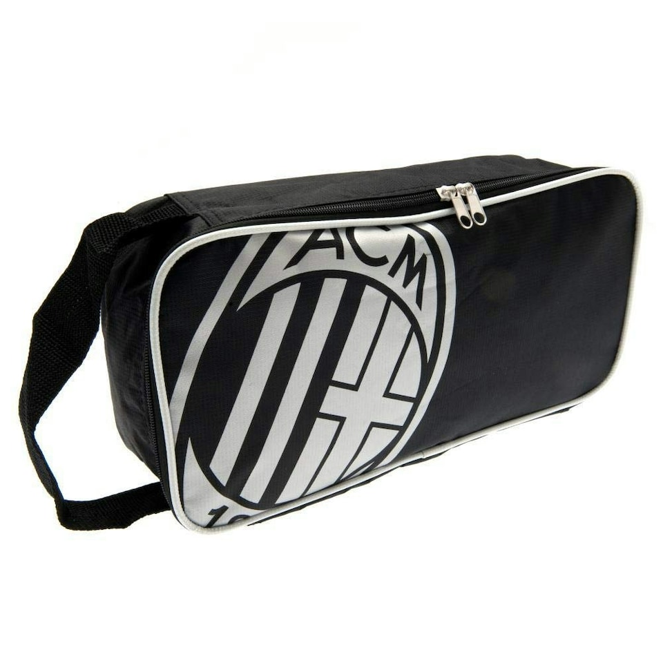 image 1 of AC Milan Printed Foil Boot Bag - Black - One Size Black | One Size