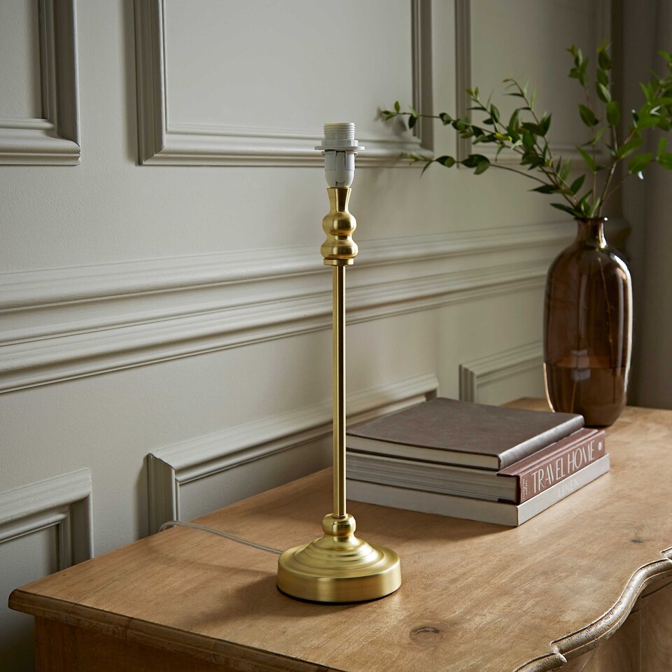 image 1 of ValueLights Maggie Gold Candlestick Table Lamp Base | Gold