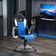 image 2 of HOMCOM Gaming Chair PU Leather Office Chair Swivel Chair w/ Tilt Function, Blue