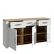 image 3 of Bohol 3 Door 3 Drawer Sideboard in Riviera Oak/White