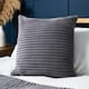 image 1 of BHS Luxury Ribbon Velvet Cushion, Grey Grey | Grey