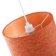 image 4 of Contemporary and Sleek Orange Natural Linen Fabric Drum Lamp Shade 60w Max | Orange | Orange | 1