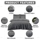 image 4 of Ryder Printed Duvet Cover Set Reversible Polycotton Beddings Grey | King