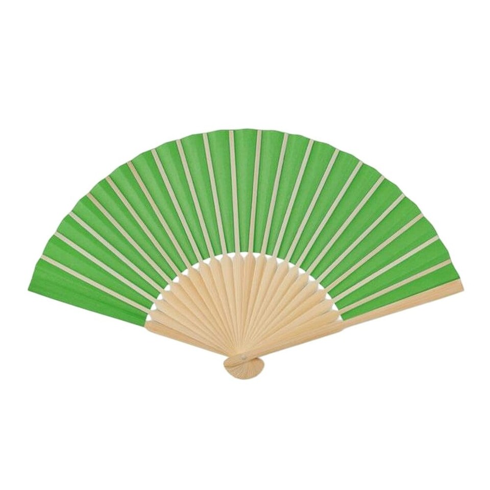 image 1 of MidOcean Fanny Bamboo Handheld Fan - Lime - One Size