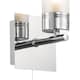 image 3 of Compact Designer IP44 Rated Bathroom Wall Light Fitting with Tubular Glass Shade | Chrome