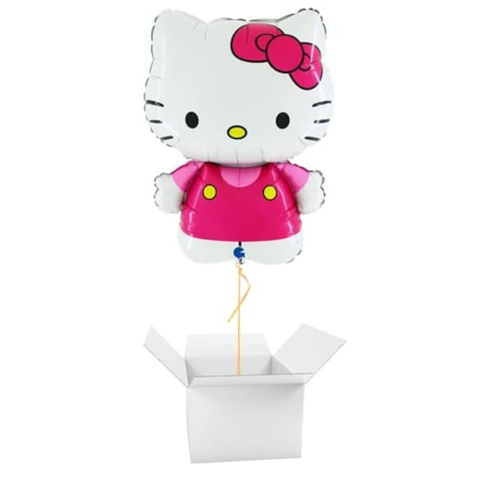 Hello Kitty Fuchsia Hot Pink Giant Helium Foil Balloon - Inflated Balloon in a Box