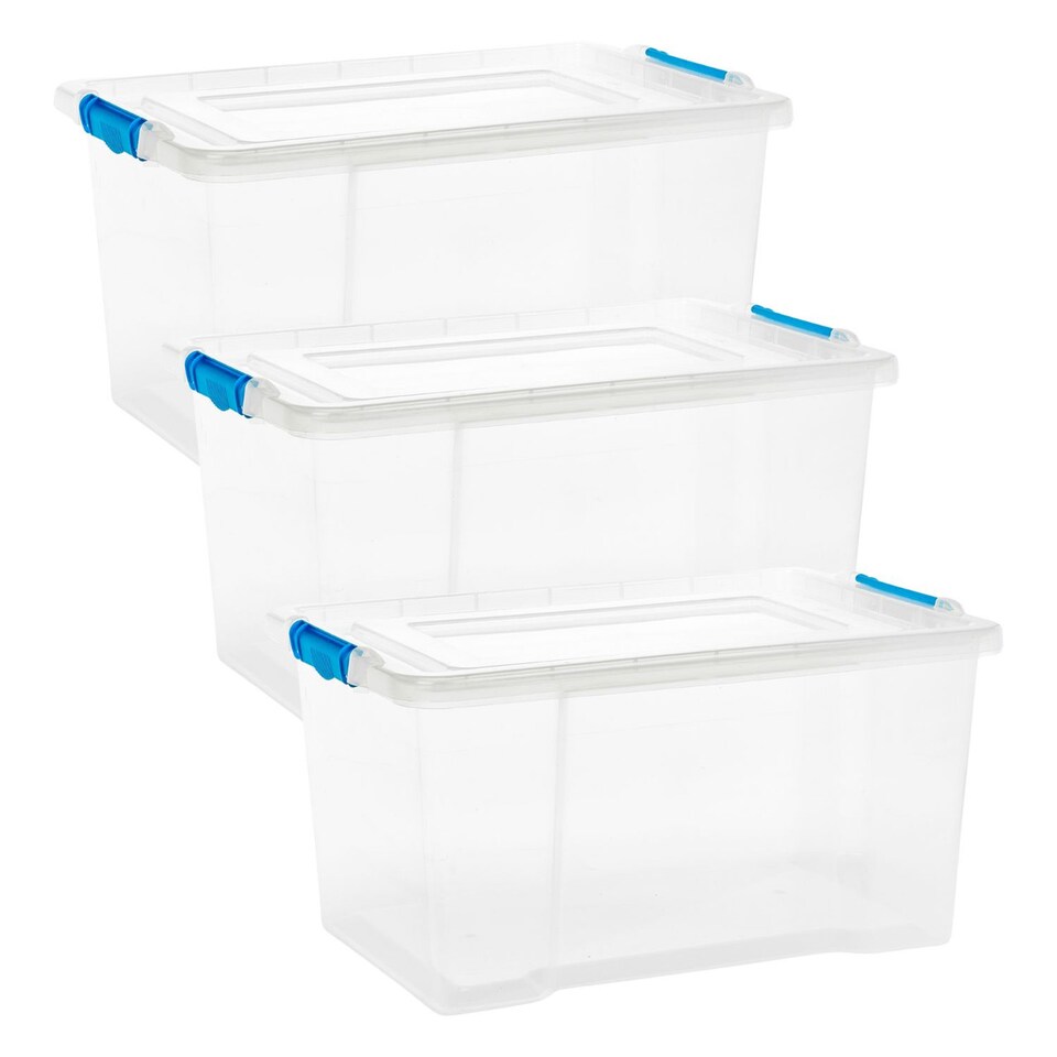 image 1 of Medium Under Bed Clear Storage Box | Clear | 3