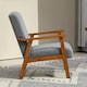 image 8 of HOMCOM Boucle Accent Chair Armchair W/ Wide Seat for Living Room Bedroom, Grey