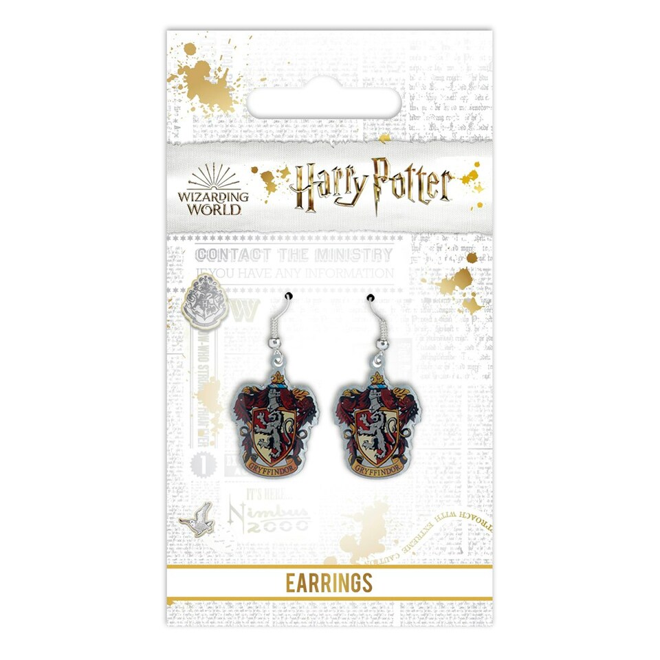 image 1 of Harry Potter Gryffindor Crest Earrings WE0022