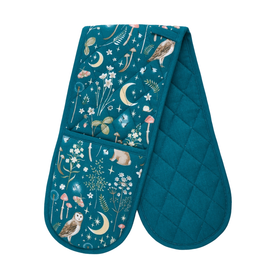 image 1 of Catherine Lansfield Enchanted Twilight Animals Cotton Kitchen Oven Glove
